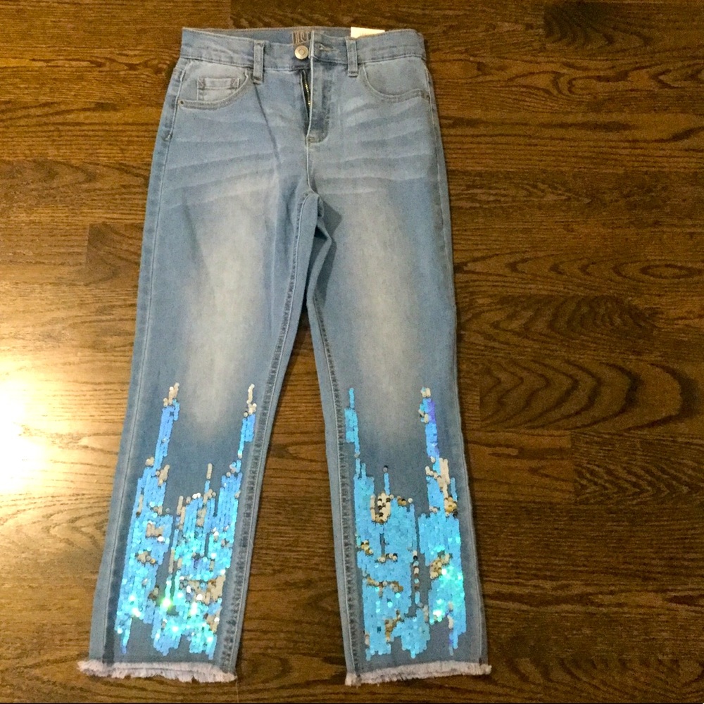 Justice New with tags flip sequin jeans girls 12